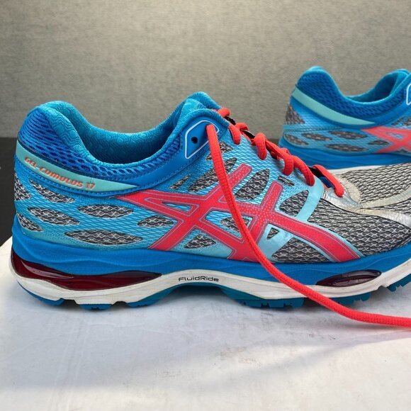 Asics Running Shoes Womens Size 9 Gel Cumulus 17 Sneakers Blue/Siver Sport T5D8N - Picture 10 of 13